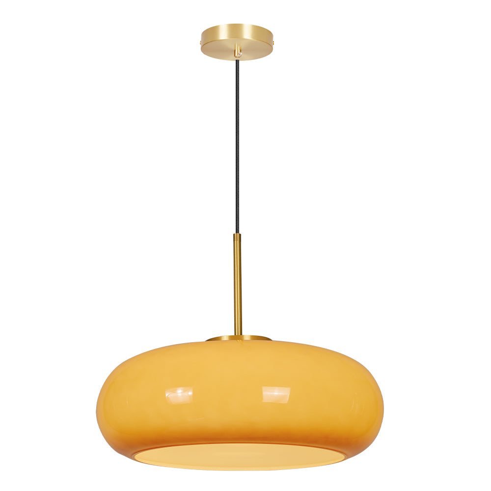 Yellow Glass Kitchen Island Chandelier Nordic Minimalist Pendant
