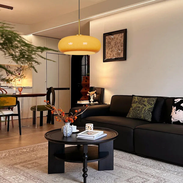 Yellow Glass Kitchen Island Chandelier Nordic Minimalist Pendant