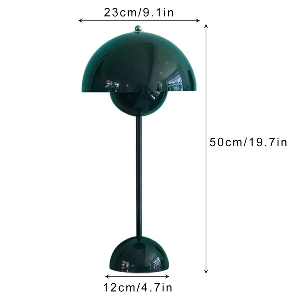 Danish Design Flowerpot Table Lamp Mushroom Metal Desk Lamp