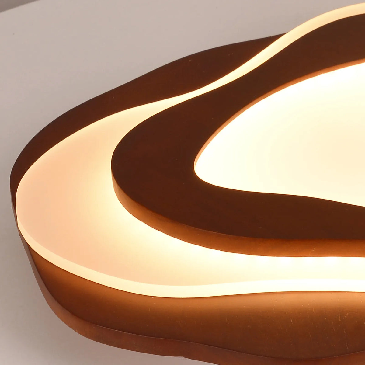 Flower Wood Ceiling Light Hardwired Wooden Ceiling Lamp