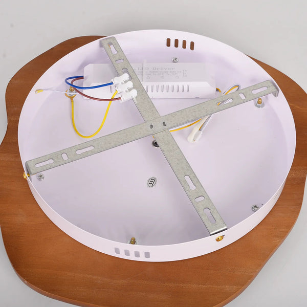 Flower Wood Ceiling Light Hardwired Wooden Ceiling Lamp