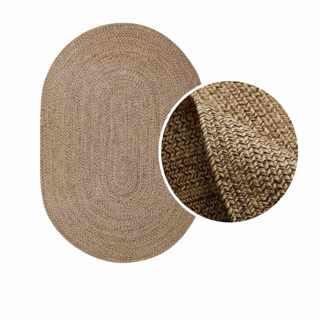 Round Wabi-Sabi Style Handwoven Jute Rug