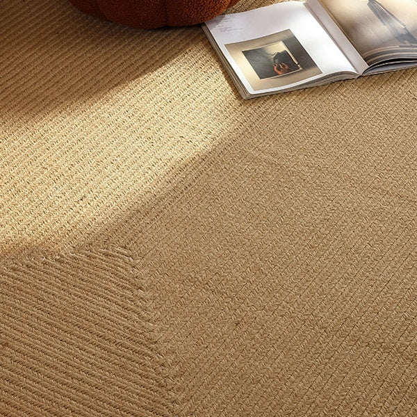 Round Wabi-Sabi Style Handwoven Jute Rug