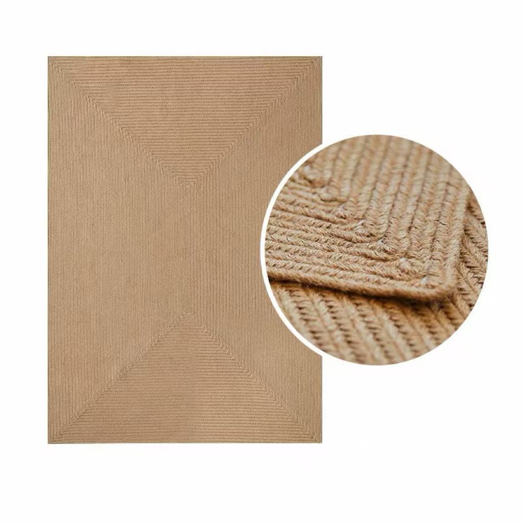 Round Wabi-Sabi Style Handwoven Jute Rug