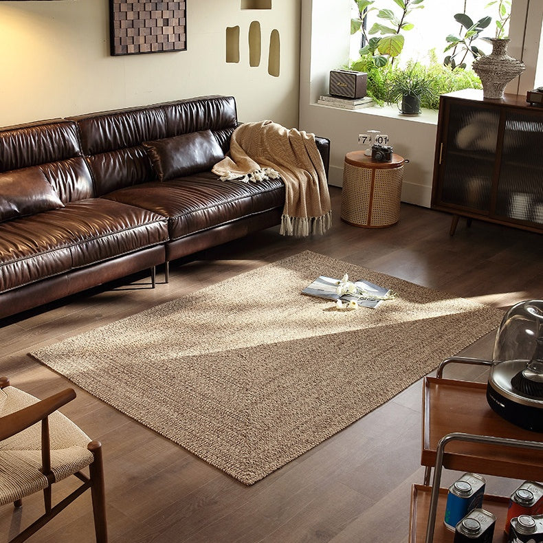 Round Wabi-Sabi Style Handwoven Jute Rug