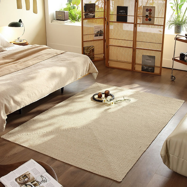 Round Wabi-Sabi Style Handwoven Jute Rug