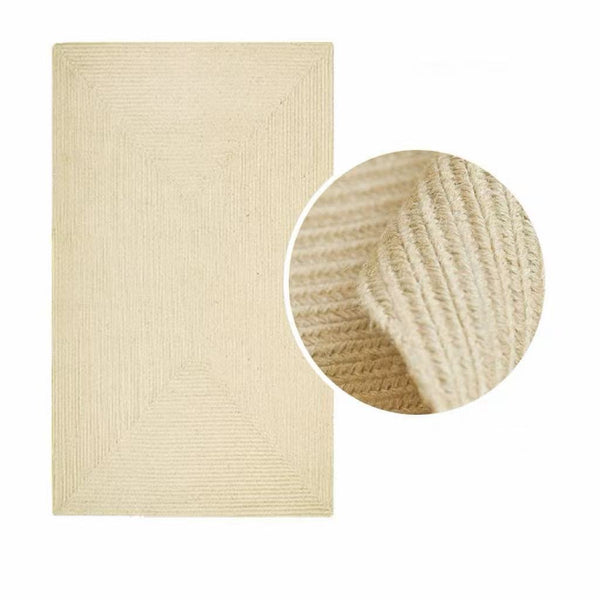Round Wabi-Sabi Style Handwoven Jute Rug
