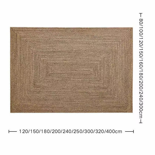 Round Wabi-Sabi Style Handwoven Jute Rug