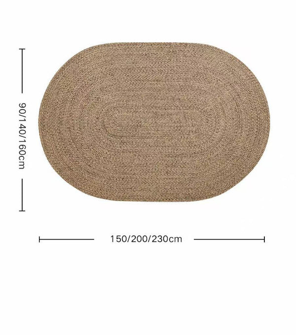 Round Wabi-Sabi Style Handwoven Jute Rug