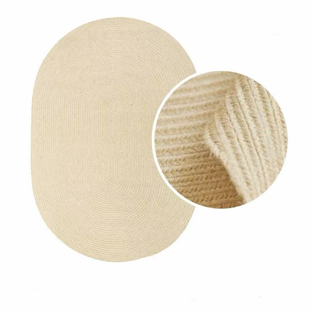 Round Wabi-Sabi Style Handwoven Jute Rug