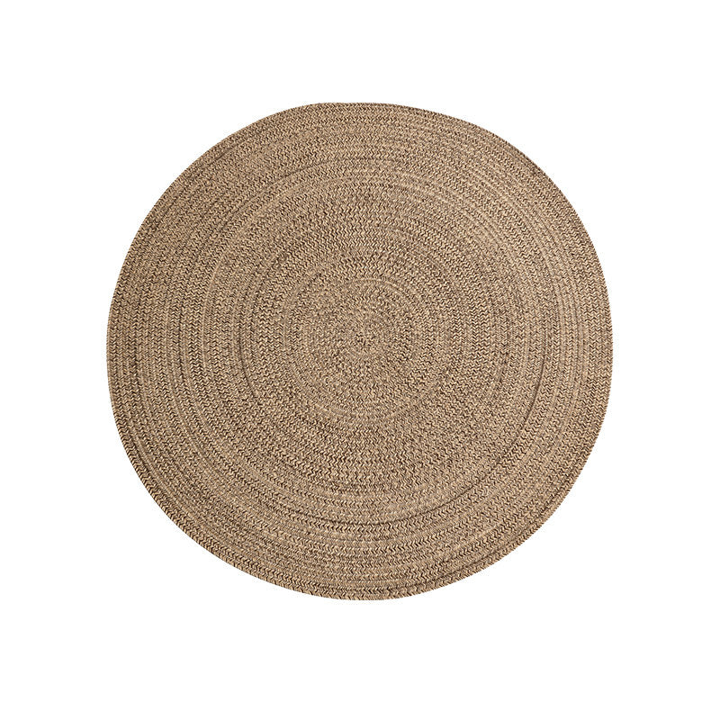 Round Wabi-Sabi Style Handwoven Jute Rug
