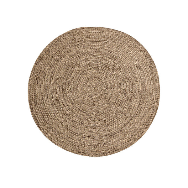 Round Wabi-Sabi Style Handwoven Jute Rug