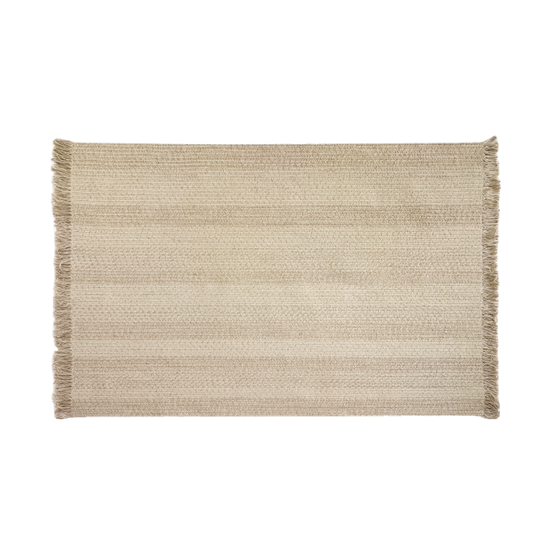 Natural Jute Linen Hand-Woven Tasselled Rug