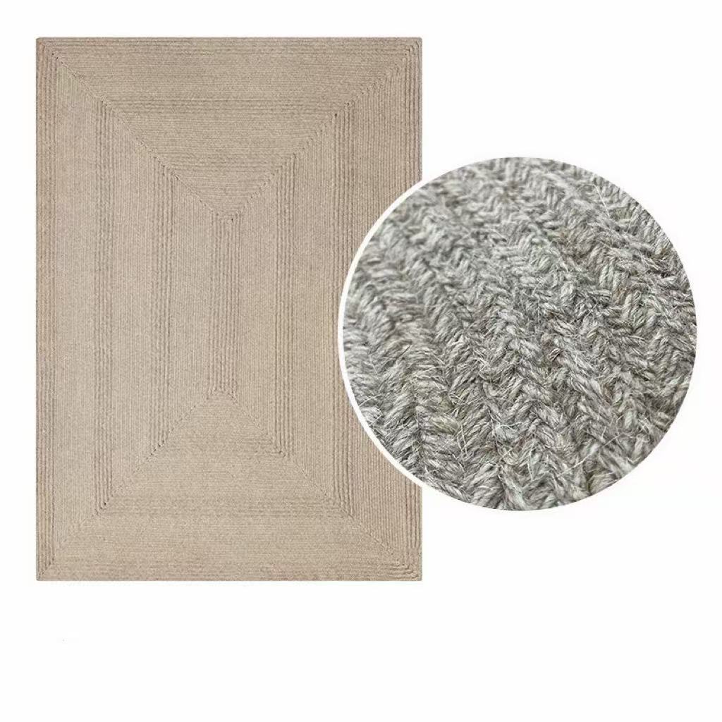 Modern Minimalist Hand-Woven Wool Rug