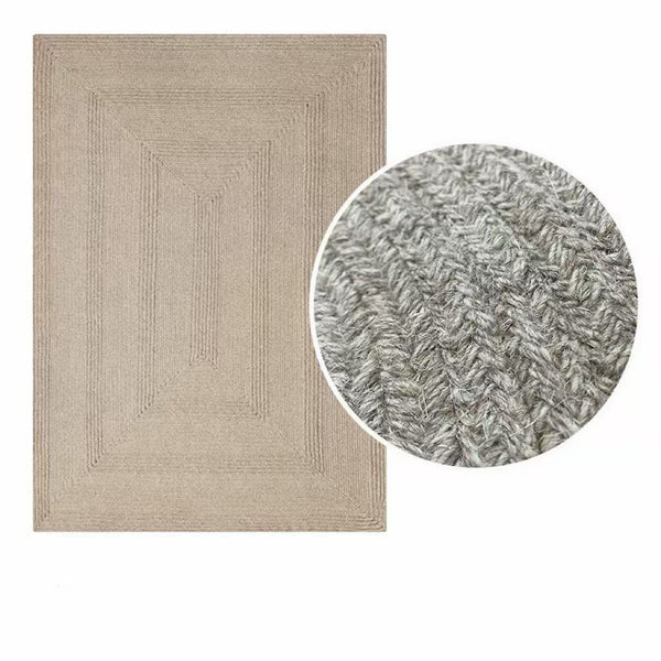 Modern Minimalist Hand-Woven Wool Rug