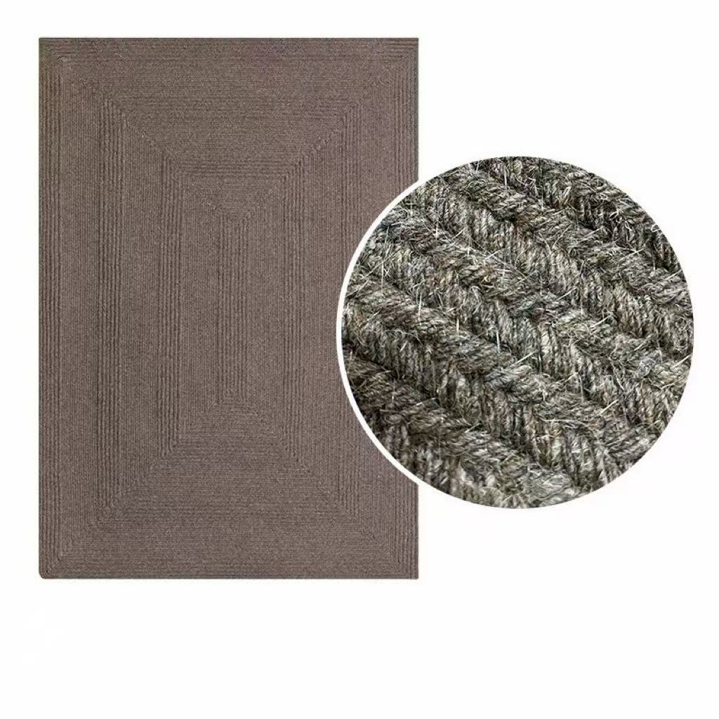 Modern Minimalist Hand-Woven Wool Rug