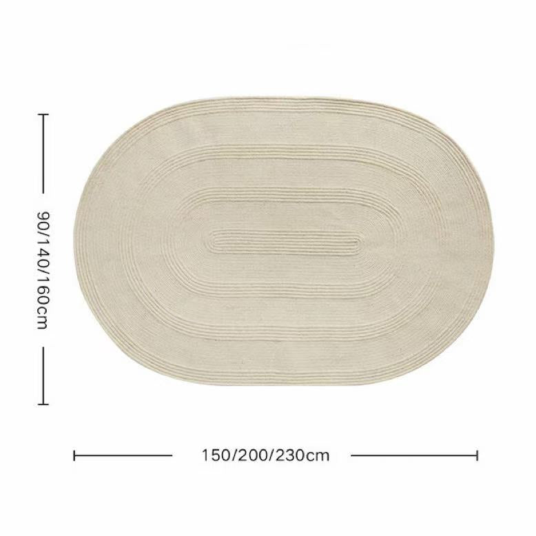 Modern Minimalist Hand-Woven Wool Rug