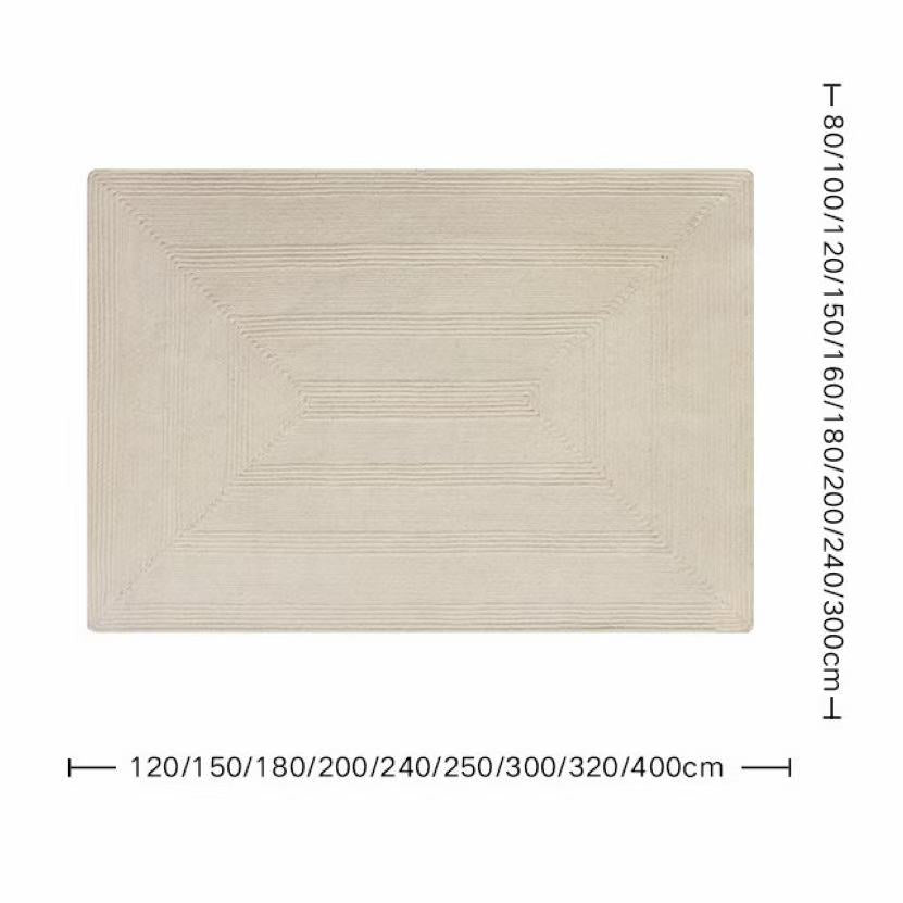 Modern Minimalist Hand-Woven Wool Rug