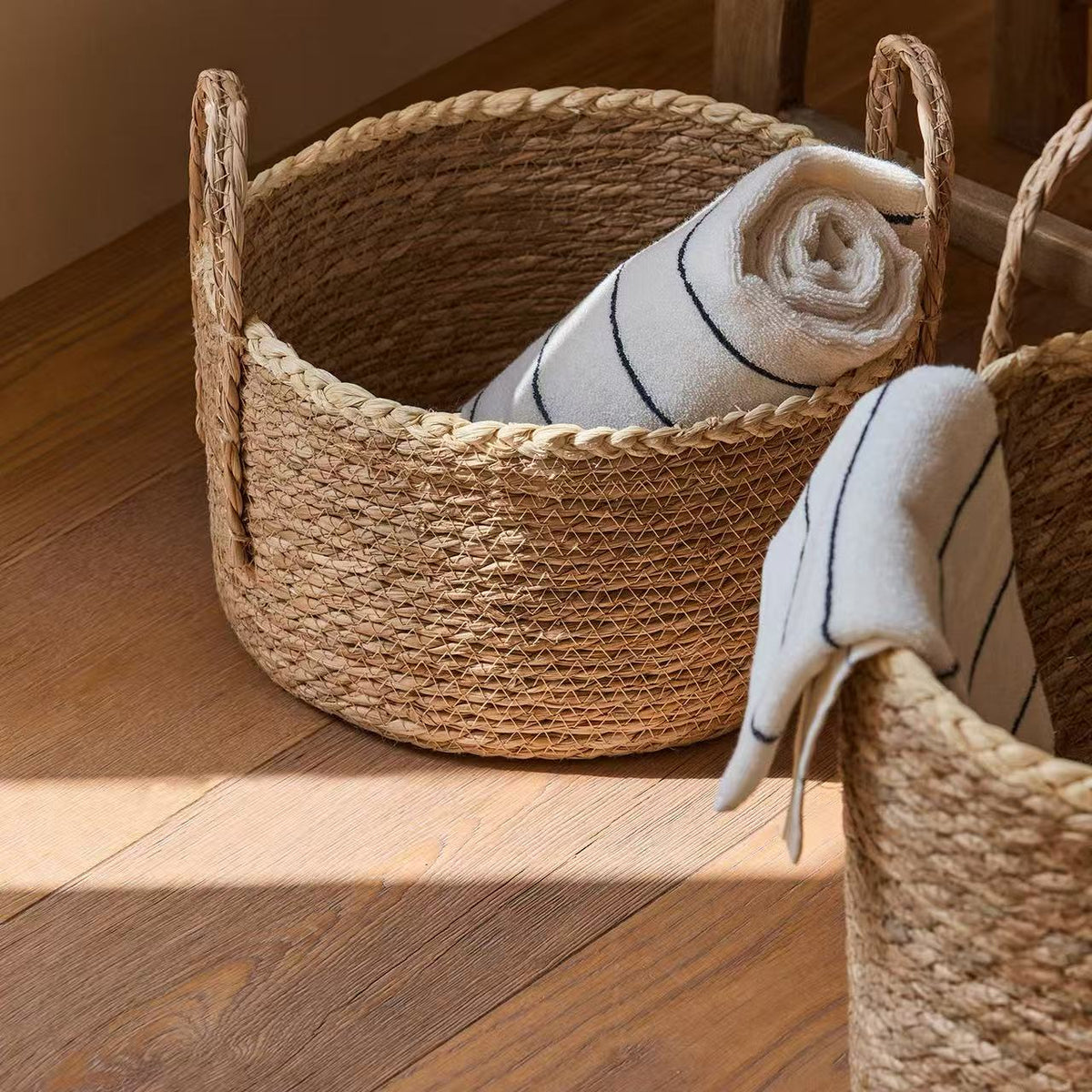 2-Piece Set Rattan Basket Storage Basket