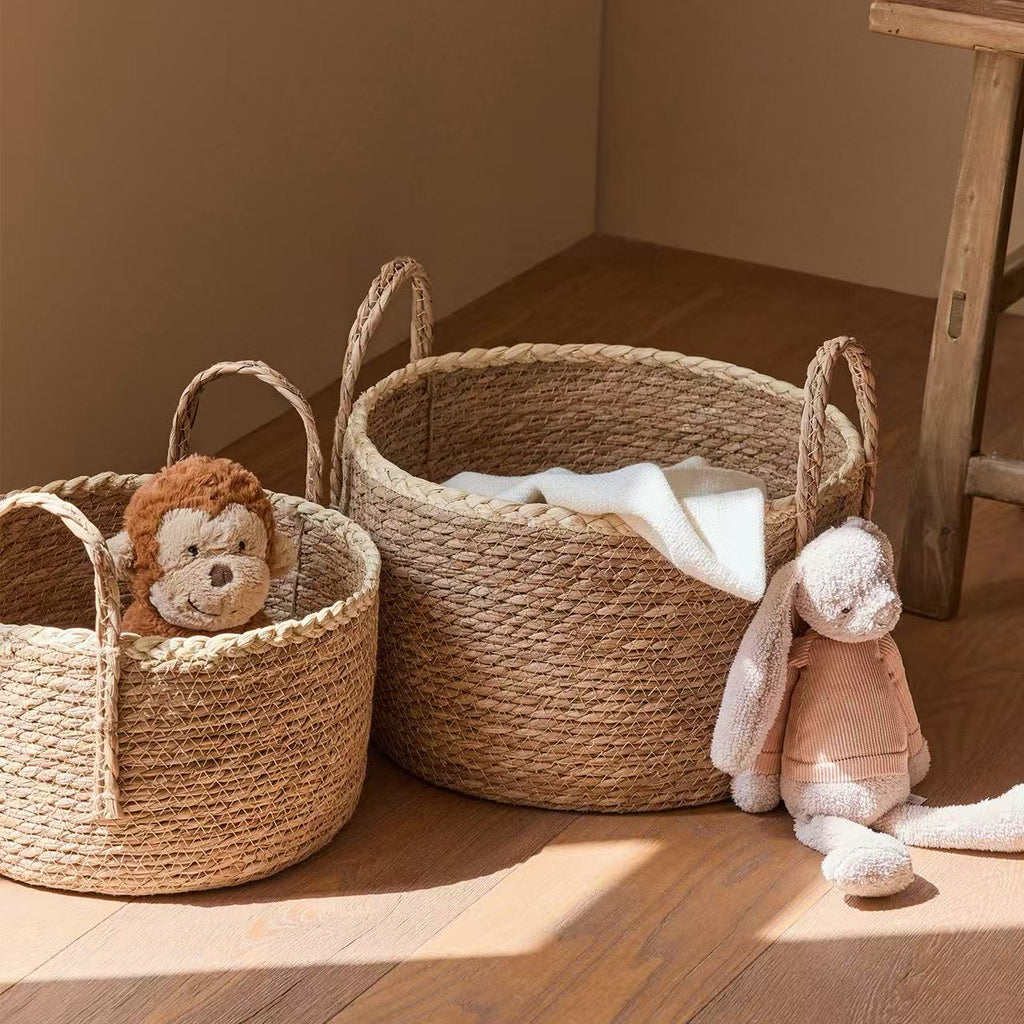 2-Piece Set Rattan Basket Storage Basket