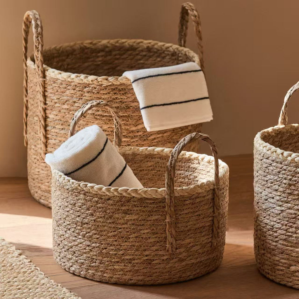 2-Piece Set Rattan Basket Storage Basket