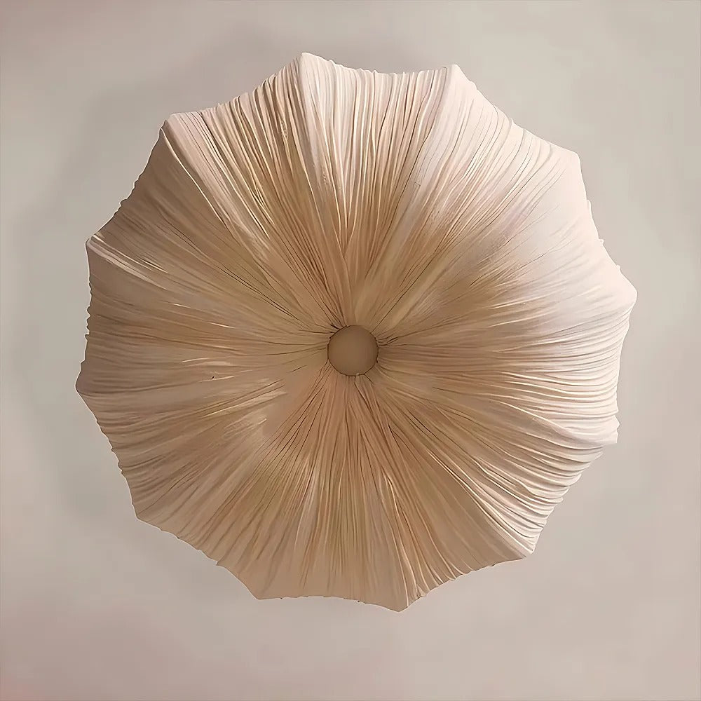 Modern Pleated Fabric Chandelier Japandi Organic Pendant Light