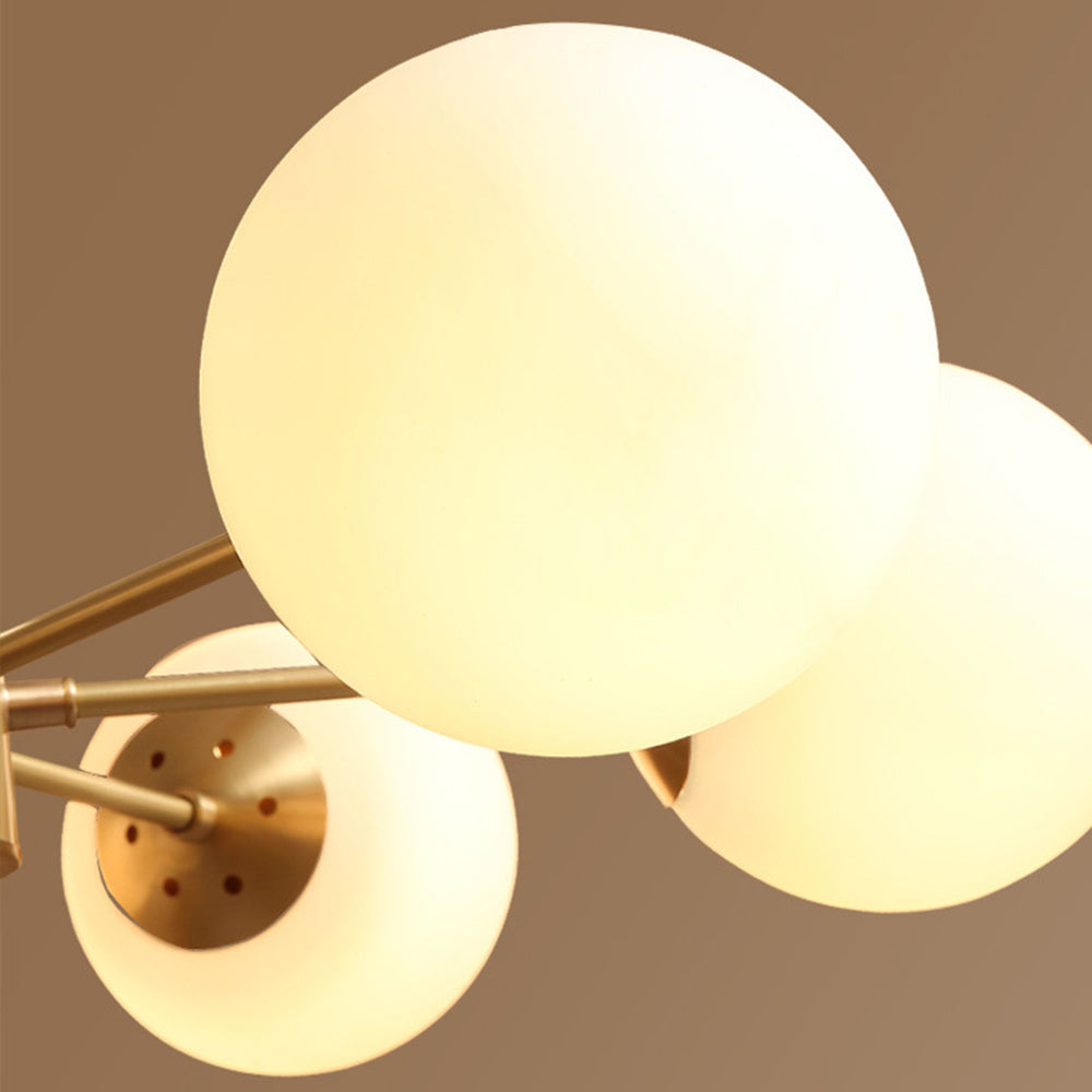 Metal & Glass Pendant Light Modern Living Room Hanging Fixture