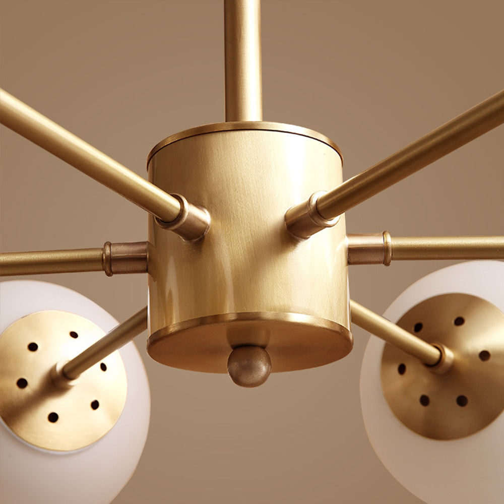 Metal & Glass Pendant Light Modern Living Room Hanging Fixture