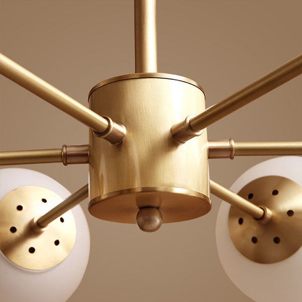 Metal & Glass Pendant Light Modern Living Room Hanging Fixture
