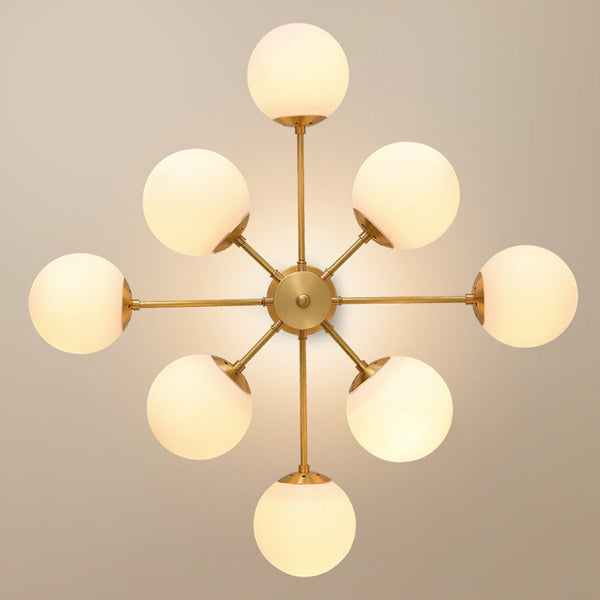 Metal & Glass Pendant Light Modern Living Room Hanging Fixture