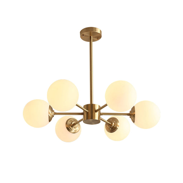 Metal & Glass Pendant Light Modern Living Room Hanging Fixture