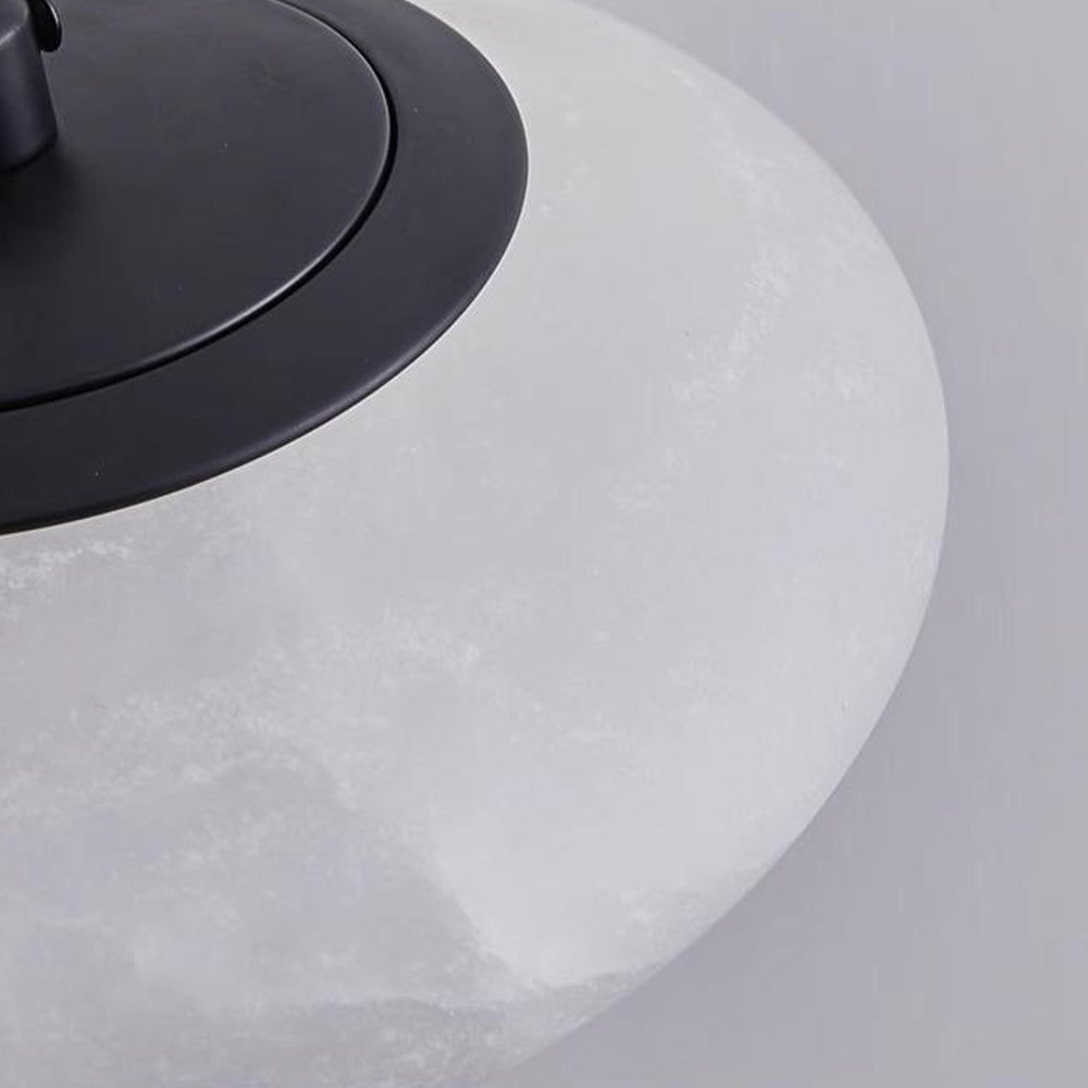 Minimalist Marble Pendant Light Circular Lampshade Chandelier