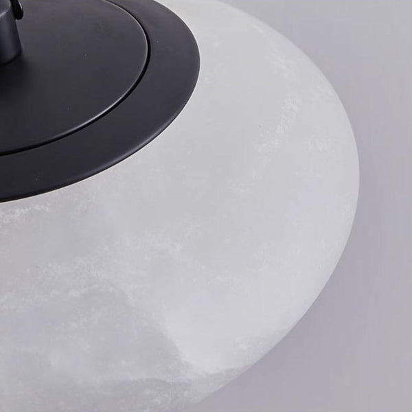 Minimalist Marble Pendant Light Circular Lampshade Chandelier