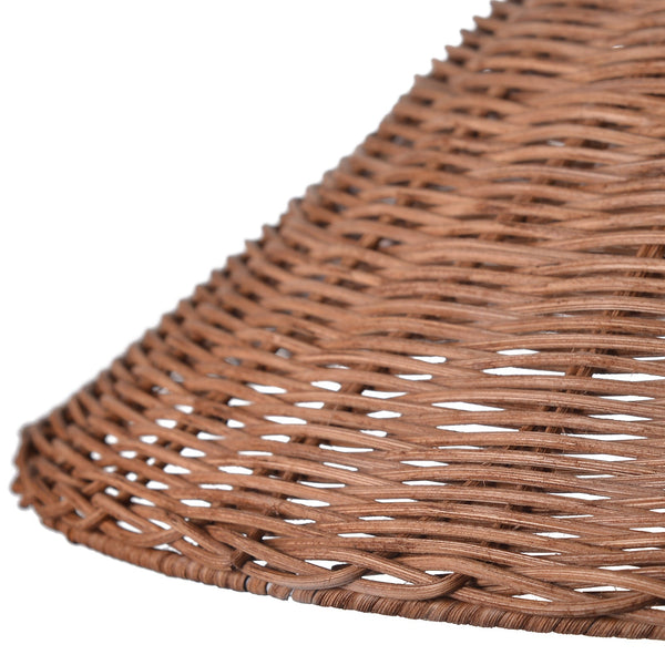 Hand-Woven Rattan Umbrella Pendant Light Farmhouse Retro Chandelier