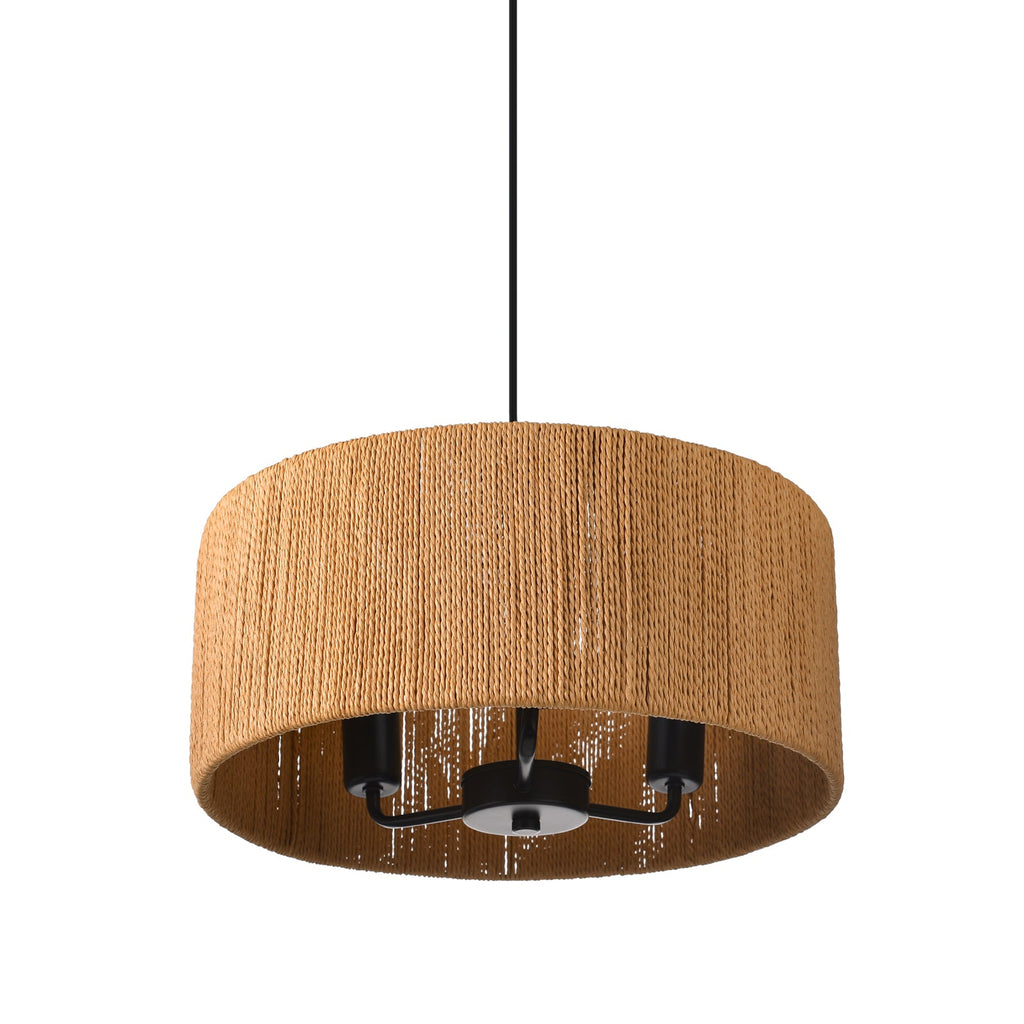 Hemp Rope Pendant Light Retro Living Room & Kitchen Chandelier