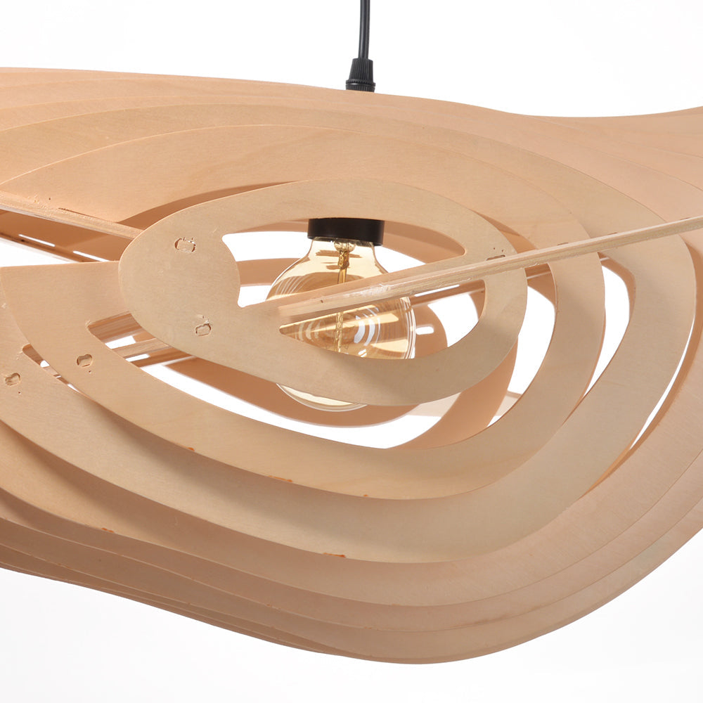 Handmade Wooden Whale Pendant Light Coastal Kitchen & Bedroom Chandelier