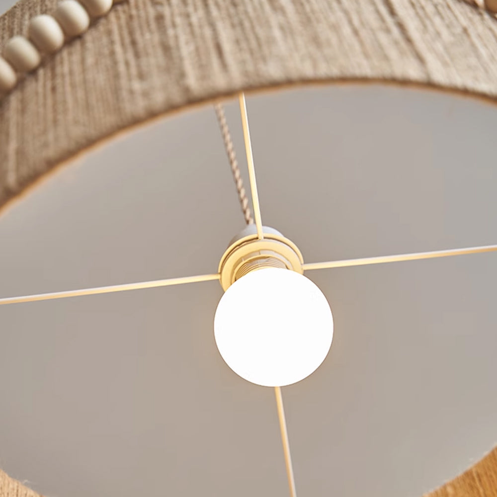 Bohemian Hemp Rope Pendant Light Cylindrical Living Room & Bedroom Chandelier