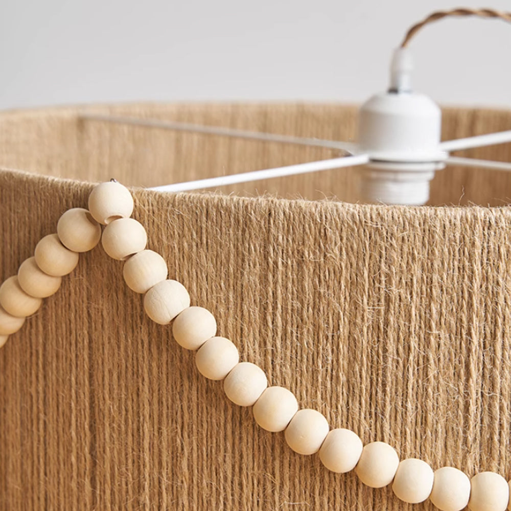 Bohemian Hemp Rope Pendant Light Cylindrical Living Room & Bedroom Chandelier