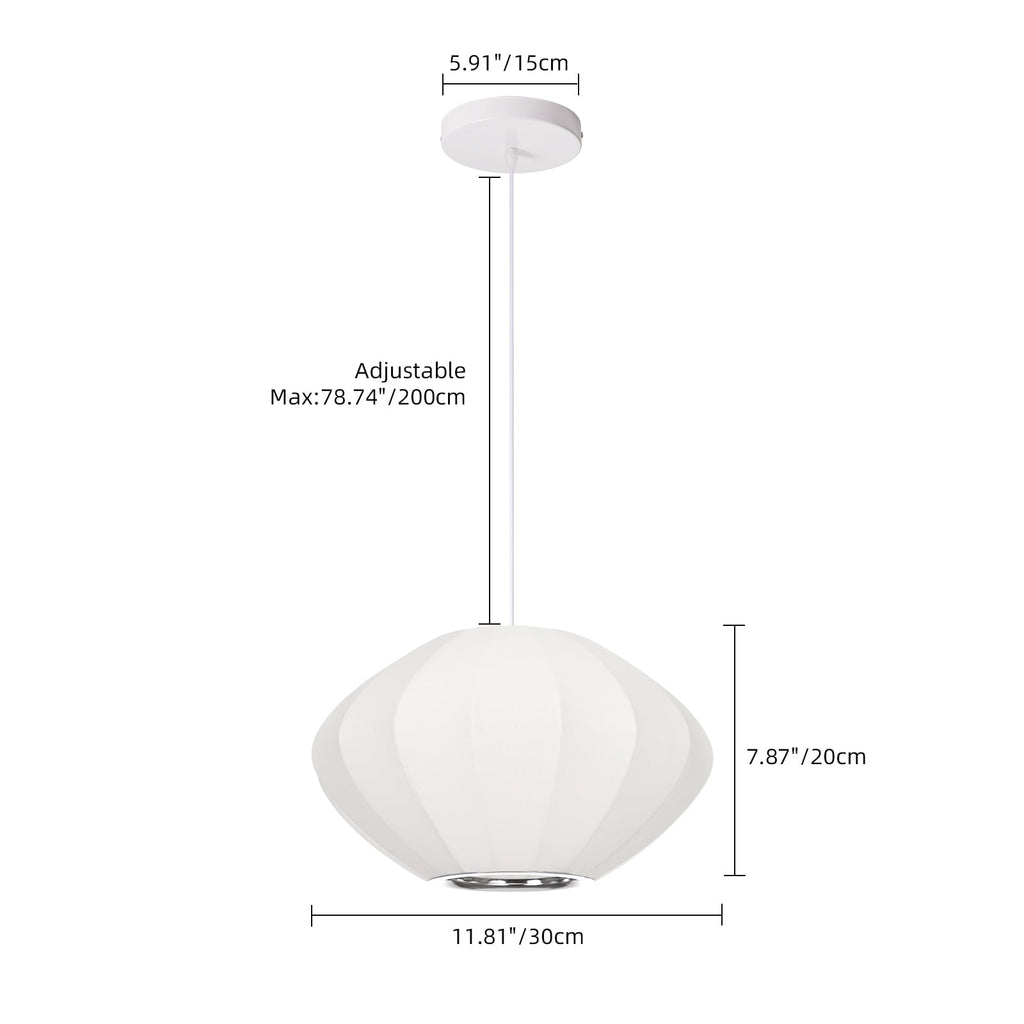 Nordic Modern Fabric Pendant Light Chandelier for Staircase & Living Room