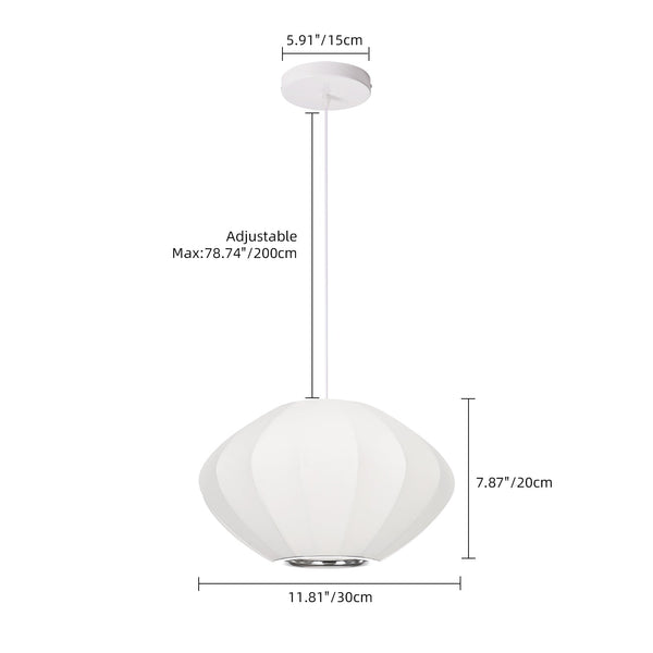 Nordic Modern Fabric Pendant Light Chandelier for Staircase & Living Room