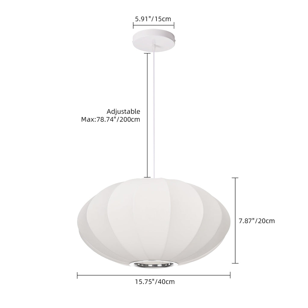 Nordic Modern Fabric Pendant Light Chandelier for Staircase & Living Room