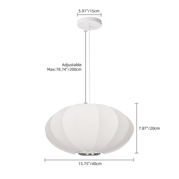 Nordic Modern Fabric Pendant Light Chandelier for Staircase & Living Room
