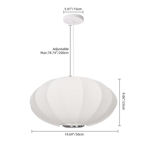 Nordic Modern Fabric Pendant Light Chandelier for Staircase & Living Room