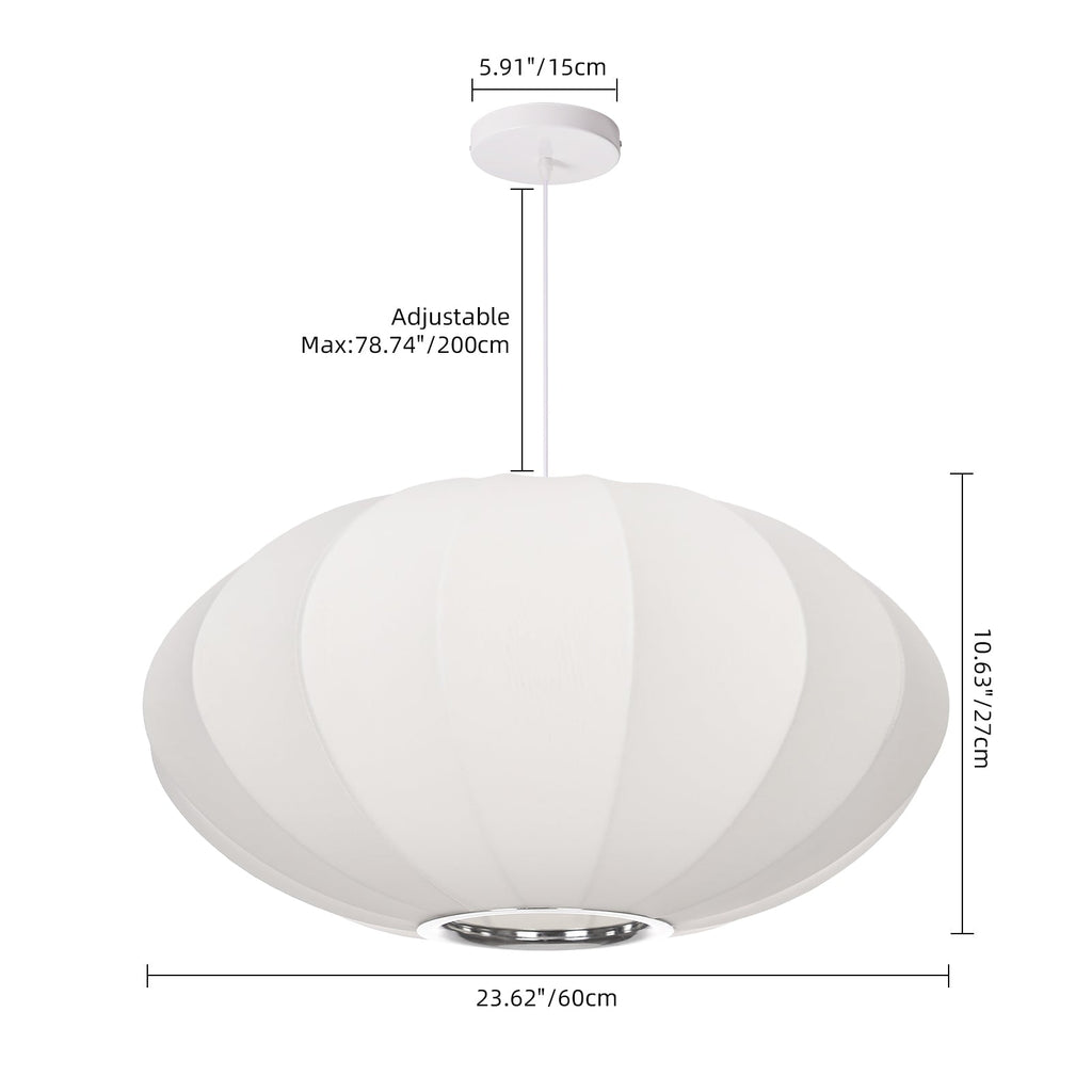 Nordic Modern Fabric Pendant Light Chandelier for Staircase & Living Room