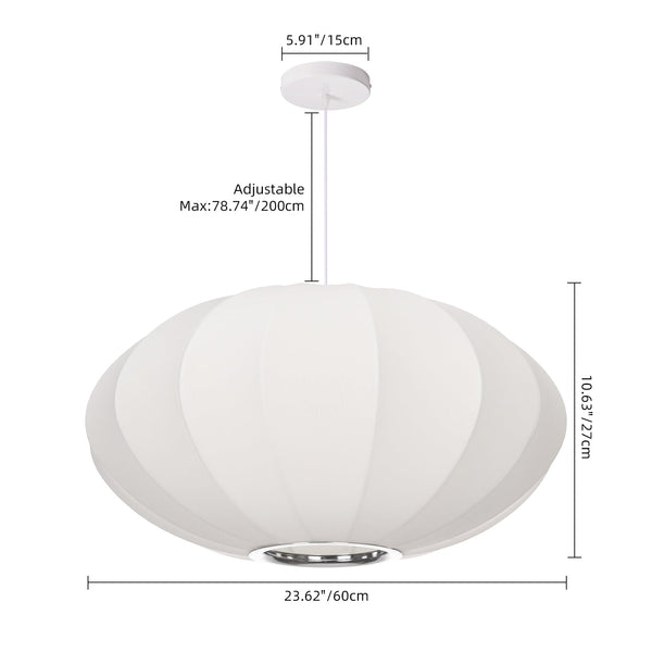 Nordic Modern Fabric Pendant Light Chandelier for Staircase & Living Room