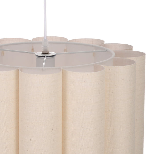 Modern Pleated Fabric Pendant Light Scalloped Drum Chandelier
