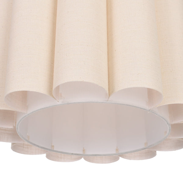 Modern Pleated Fabric Pendant Light Scalloped Drum Chandelier