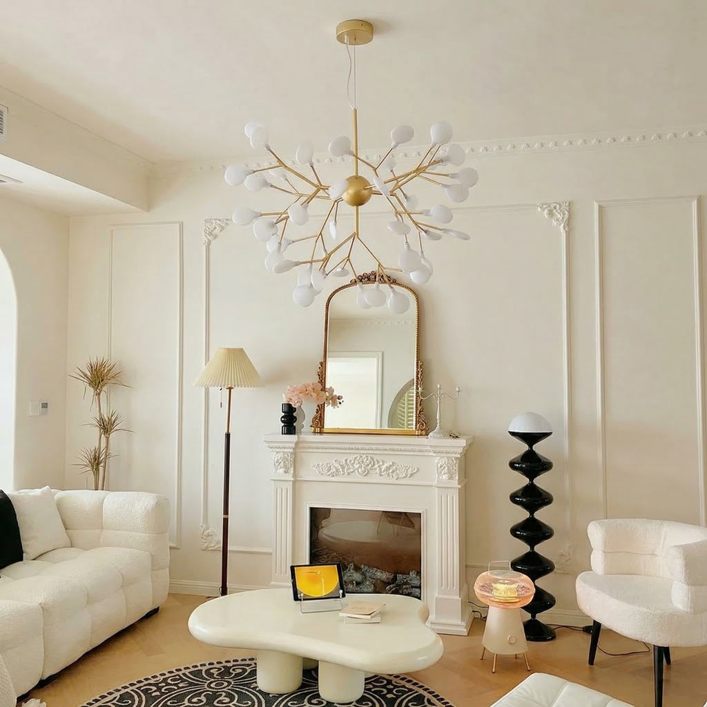 Modern Firefly LED Chandelier Nordic Leaf Branch Pendant Light