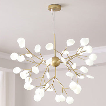 Modern Firefly LED Chandelier Nordic Leaf Branch Pendant Light