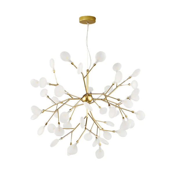Modern Firefly LED Chandelier Nordic Leaf Branch Pendant Light